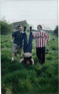 Ste and Lee with an upside down Sally!