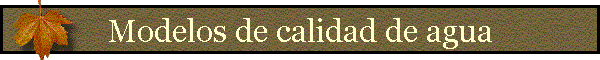Modelos de calidad de agua