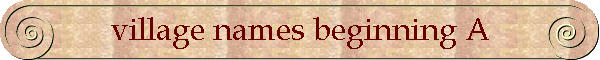 village names beginning A