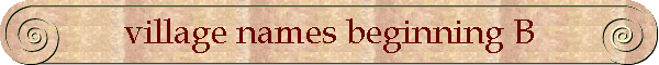 village names beginning B