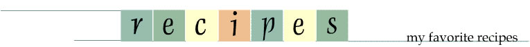 Recipes Header