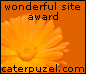 WONDERFUL SITE AWARD by: Caterpuzel