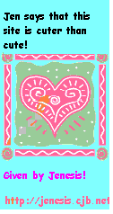 CUTER THAN CUTE AWARD by: Jen