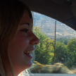 Leanne driving to the con