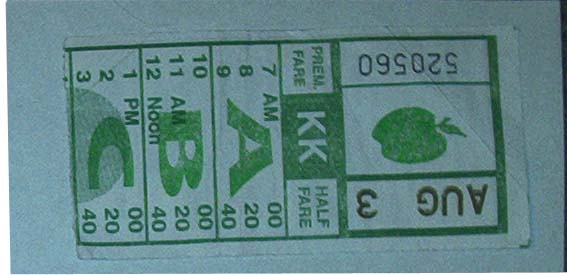 bus ticket (duh)