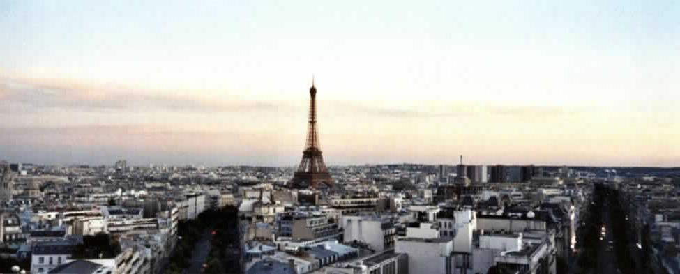The Eiffel tower from the Arc d'Triumph