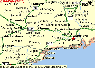 modern map of decies vicinity, ireland