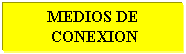 Cuadro de texto: MEDIOS DE
 CONEXION
