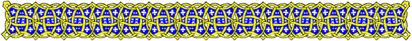 Blue and Gold Knots Border