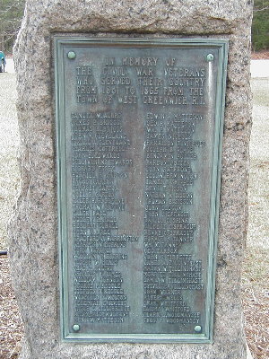 Civil War Monument, West Greenwich Town Hall, West Greenwich, RI