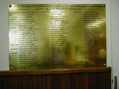 Civil War Memorial Placque, Town Hall, South Kingstown, RI