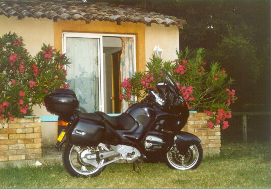 Bike in front of my hotel room