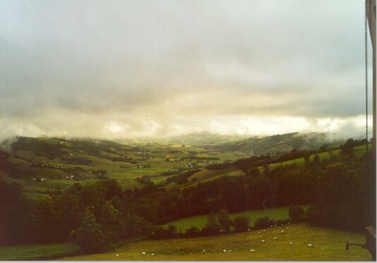 View from my hotel room, rain
in Franch Pyrenees.