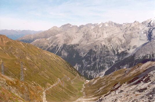 View of the east side of the Stelvio.