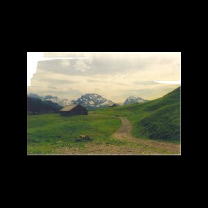 View on top of the Oberalppass.