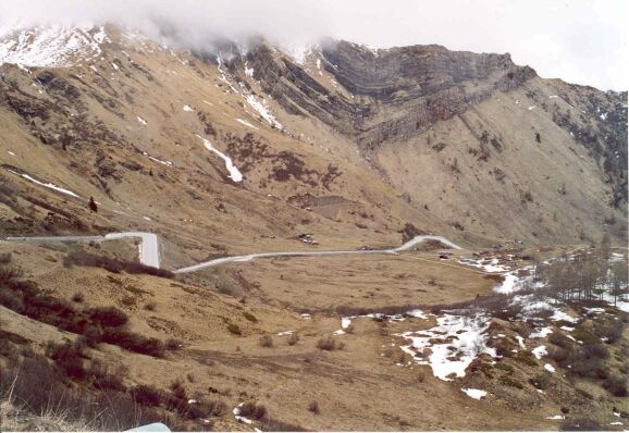 The road coming up the Passo di Fedaia