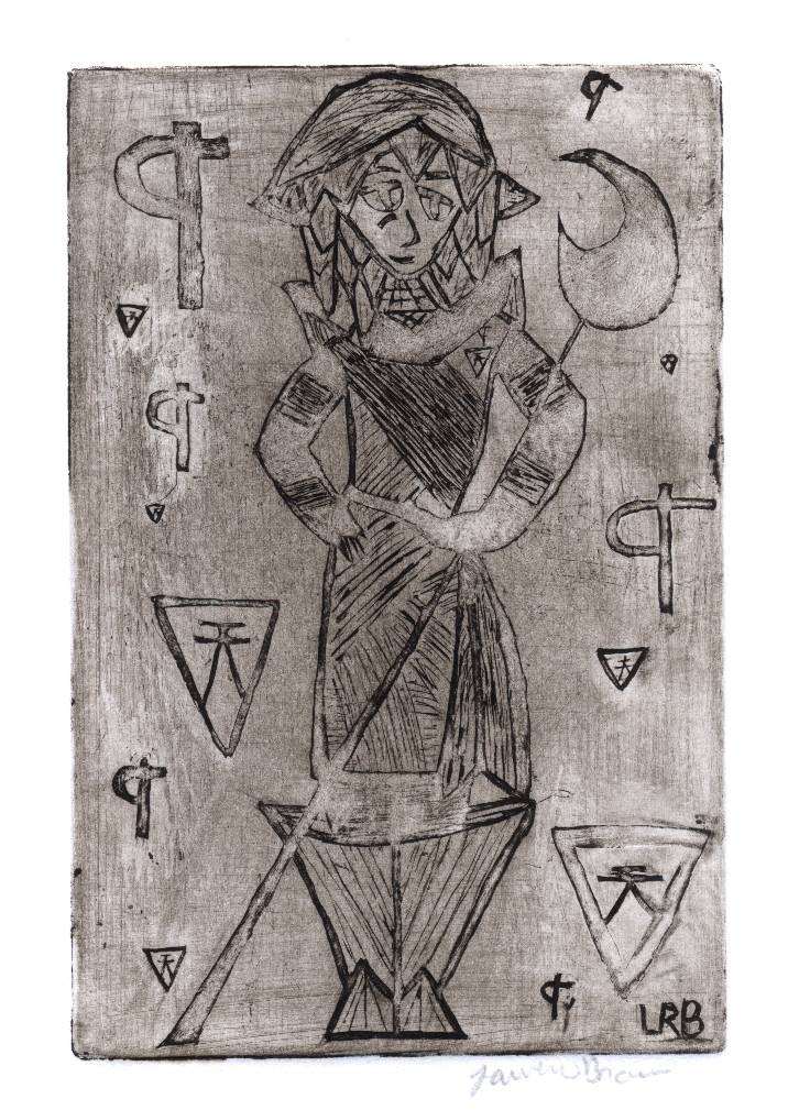 Girl with Wepon Etching
