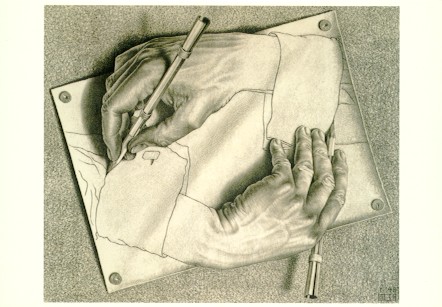 Hand Drawing Hand by Escher