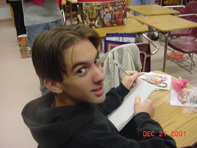 David...I mean, Matt writing his letter to Santa or another death threat to me, I don't remember