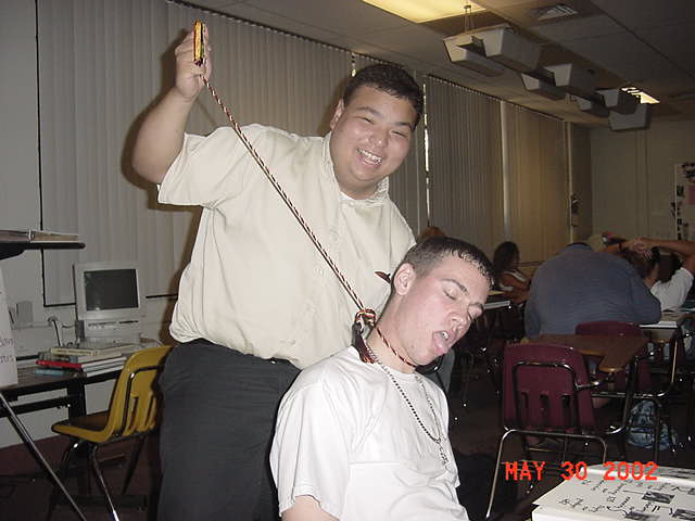 Me killing* Mike (*Mike was not harmed in the taking of this picture)