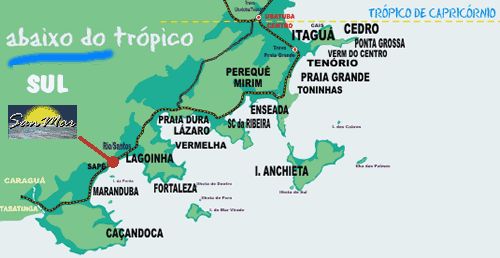 Mapa de Localização do Chalé San Mar