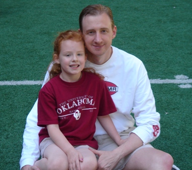 Brian and Faith on the field at Texas Stadium