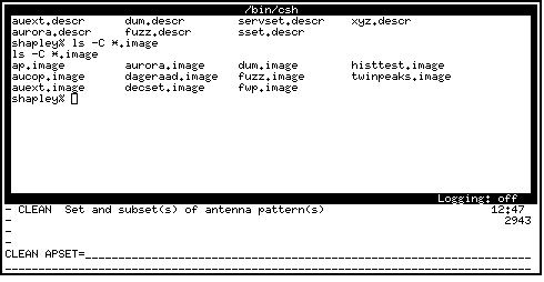 UNIX command shell screenshot