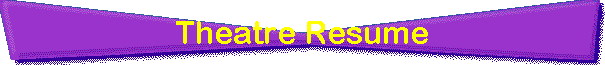 Theatre Resume