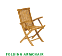 [GF-004] Folding Arm Chair, H=89cm, W=50cm, D=40cm