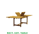 [GF-025] Rectangular Ext. Table, H=75cm, W=180 XW=240cm, D=100cm