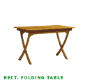 [GF-031] Rect. Folding Table, H=75cm, W=120cm, D=68cm