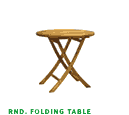 [GF-032] Round Folding Table 80, H=75cm, W=80cm, D=80cm