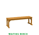 [GF-056] Waiting Bench, H=45cm, W=140cm, D=40cm