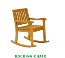 [GF-106] Rocking Chair, H=90cm, W=56cm, D=56cm