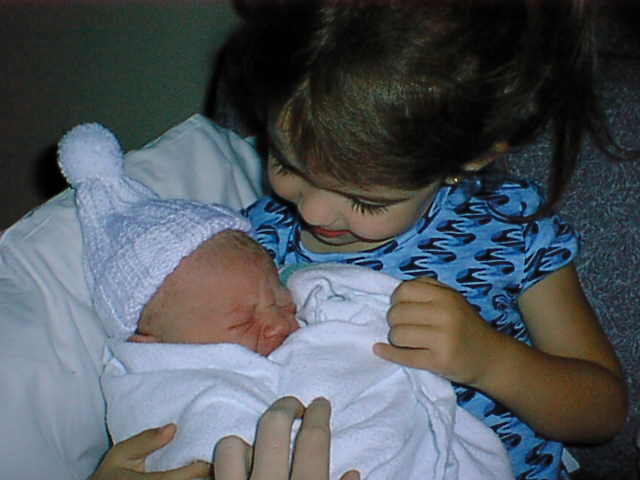 Lexie holding CJ!