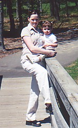 Mommy & Lexie on the bridge!