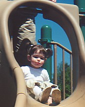 Here we go! Down the BIG slide!