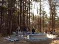 Preparations for the raising of the first building section