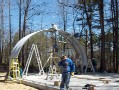 First two sections are put into place