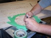 cutting in the masking for primer and paint. 