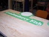 Initial masking and coating of primer.