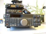 My Yaesu 817, atop my Z11 Autotuner, atop my Kenwood 450SAT