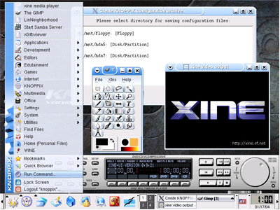 Knoppix Screen