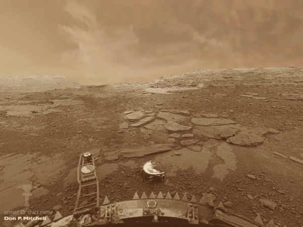 Surface image of Venus captured by the Venera 9 lander