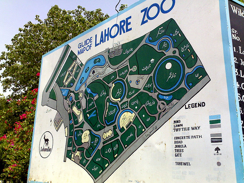 Map of the Lahore Zoo