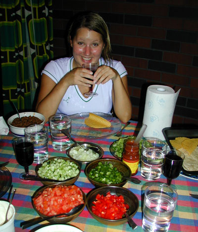 jo at taco dinner