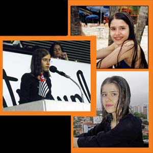 A foto da esquerda mostra o Parlamento Jovem, onde defendi a id�ia de dar direitos aos animais respons�veis pelos ve�culos de tra��o.