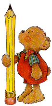 Bear with Pencil