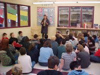 Author Jenni Blackmore at Park West School.