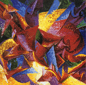 Boccioni, "Forme plastiche di un cavallo", 1913-14